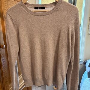Quince Cashmere Crewneck Sweater in Taupe